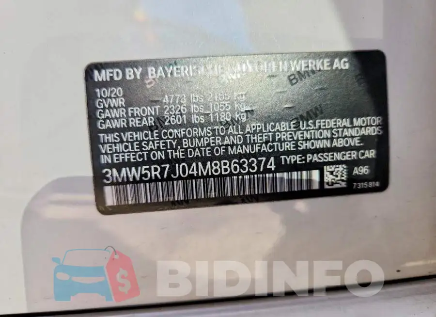 3MW5R7J04M8B63374 Photo# 12