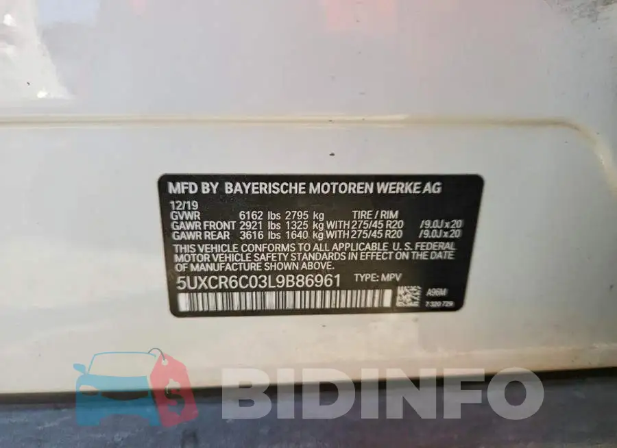 5UXCR6C03L9B86961 Photo# 13