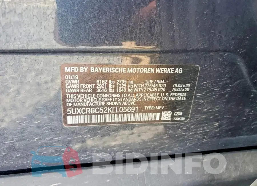 5UXCR6C52KLL05691 Photo# 13