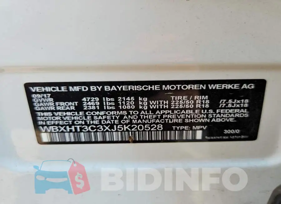 WBXHT3C3XJ5K20528 Photo# 13