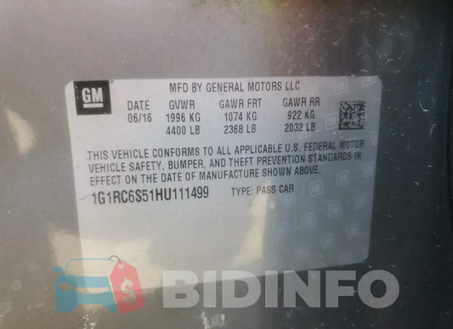 1G1RC6S51HU111499 Photo# 13