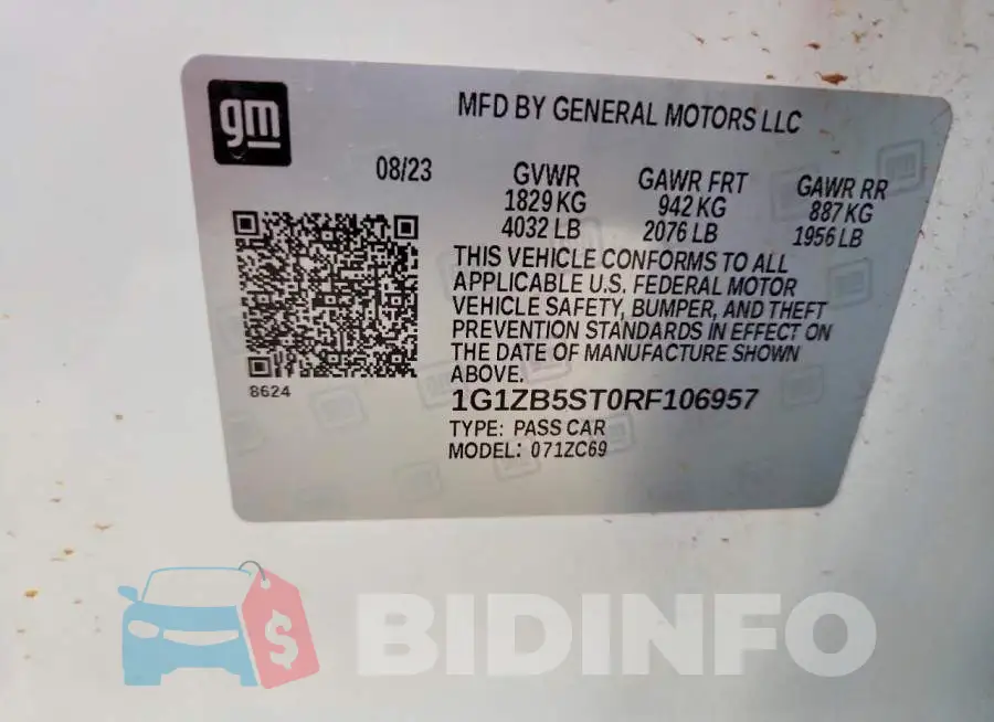1G1ZB5ST0RF106957 Photo# 13