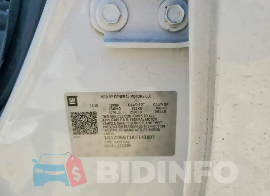 1G1ZD5ST1KF143807 Photo# 13