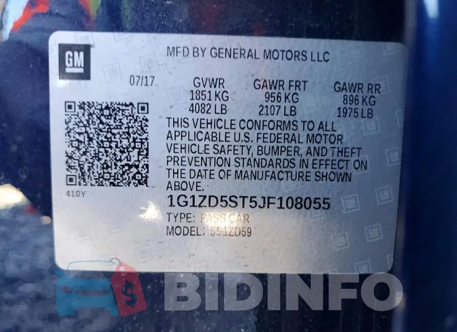 1G1ZD5ST5JF108055 Photo# 13