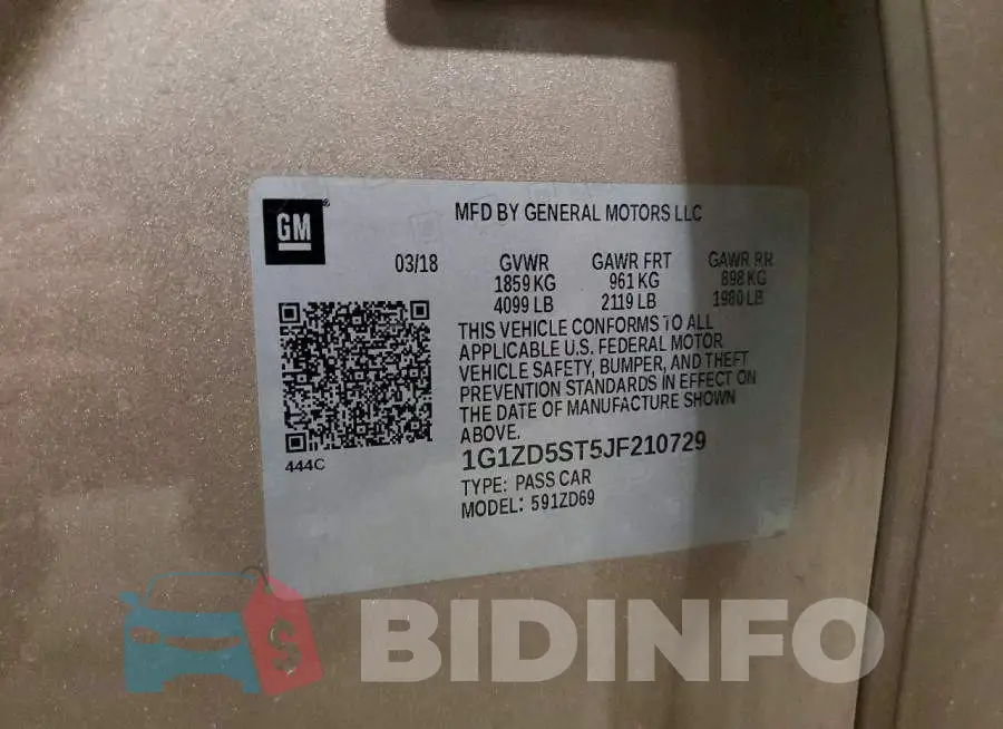 1G1ZD5ST5JF210729 Photo# 12