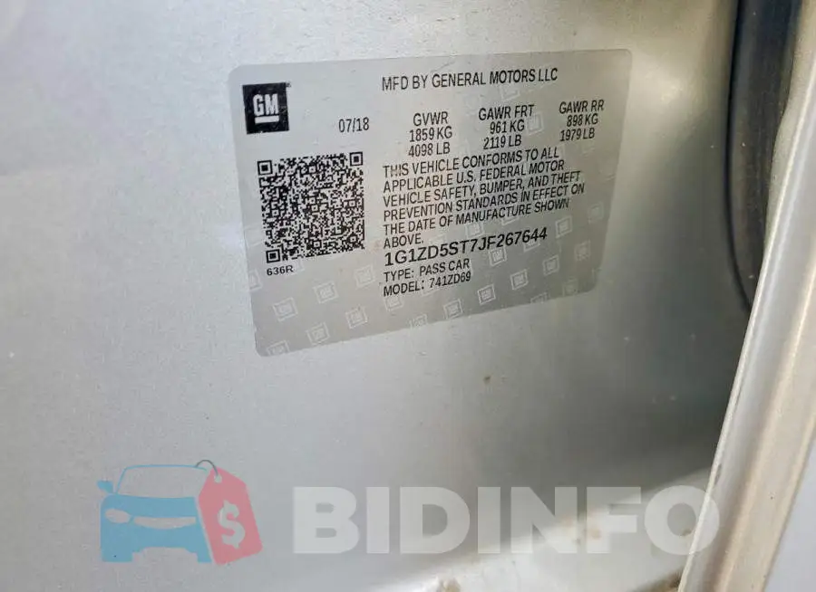 1G1ZD5ST7JF267644 Photo# 12
