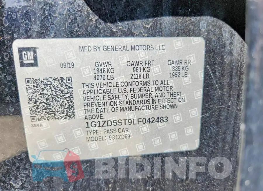 1G1ZD5ST9LF042483 Photo# 12