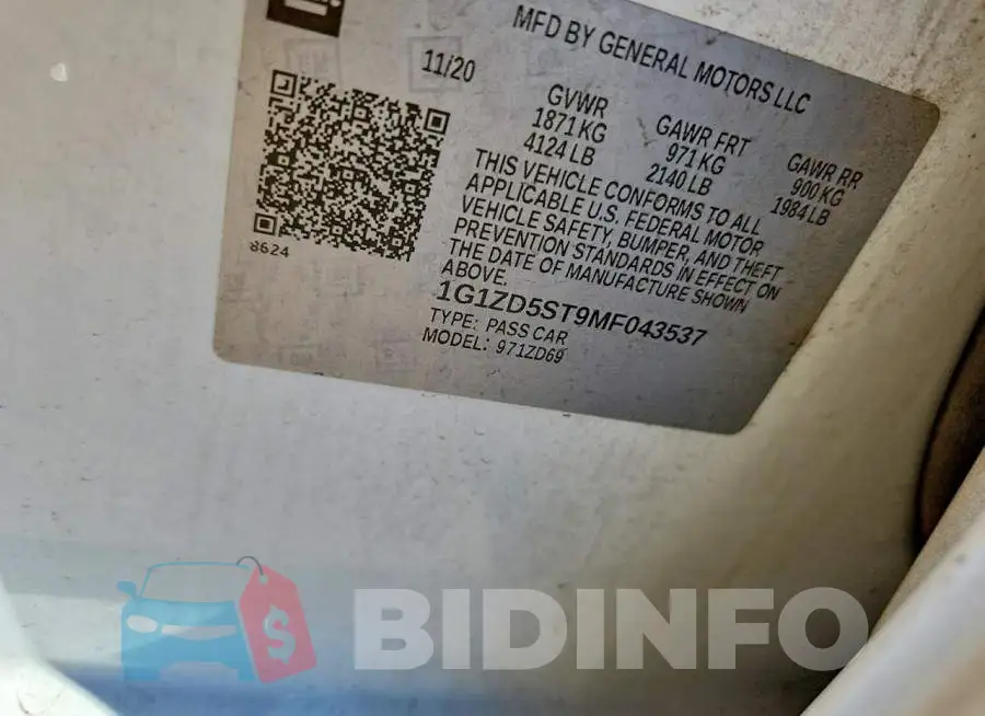 1G1ZD5ST9MF043537 Photo# 12