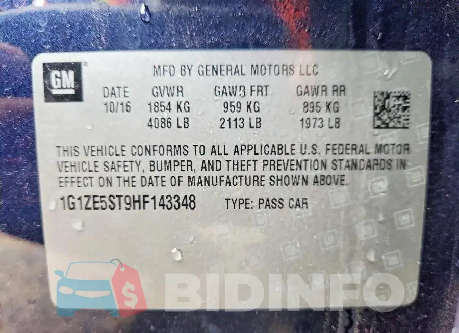 1G1ZE5ST9HF143348 Photo# 12