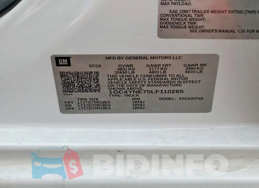 1GC4YNE75LF110265 Photo# 12