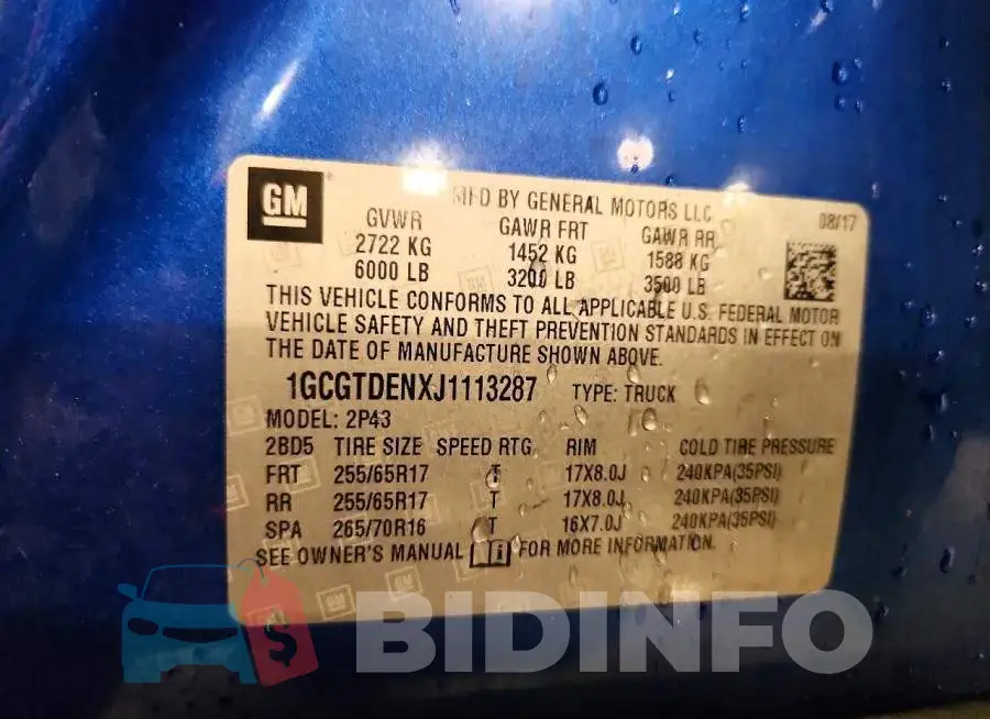1GCGTDENXJ1113287 Photo# 13