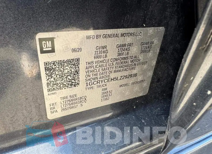1GCRYCEH5LZ292938 Photo# 12