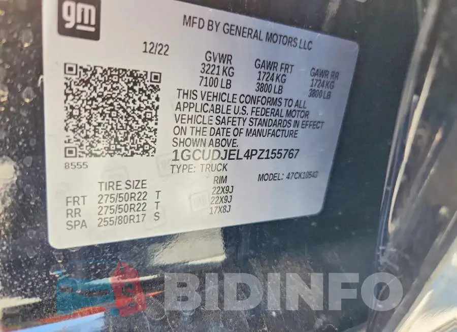 1GCUDJEL4PZ155767 Photo# 13