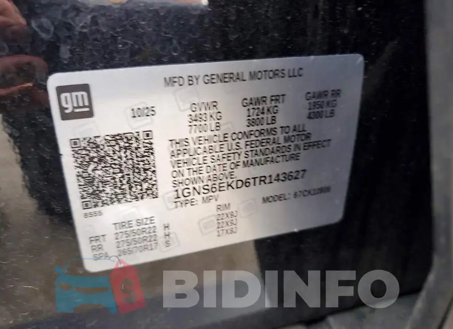 1GNS6EKD6TR143627 Photo# 14