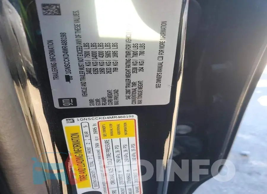 1GNSCCKD4MR488198 Photo# 13
