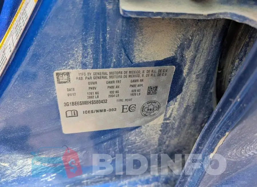 3G1BE6SM8HS580432 Photo# 12