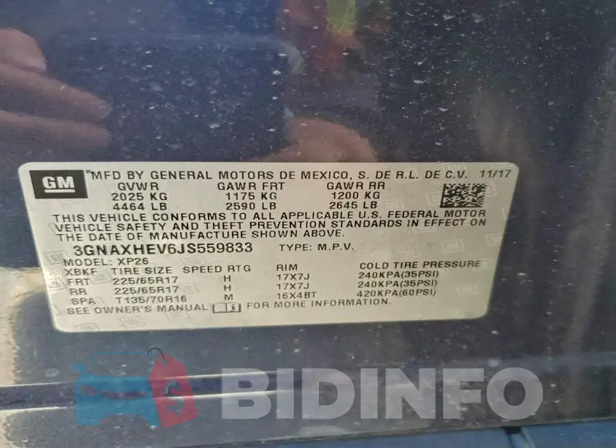 3GNAXHEV6JS559833 Photo# 13