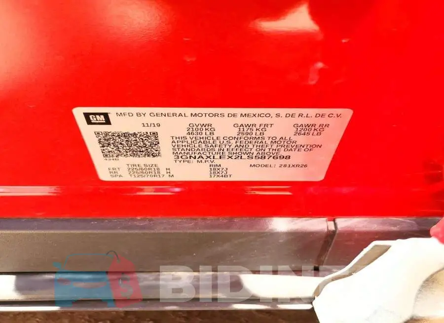3GNAXLEX2LS587698 Photo# 12