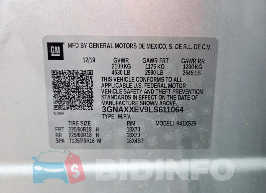 3GNAXXEV9LS611064 Photo# 14