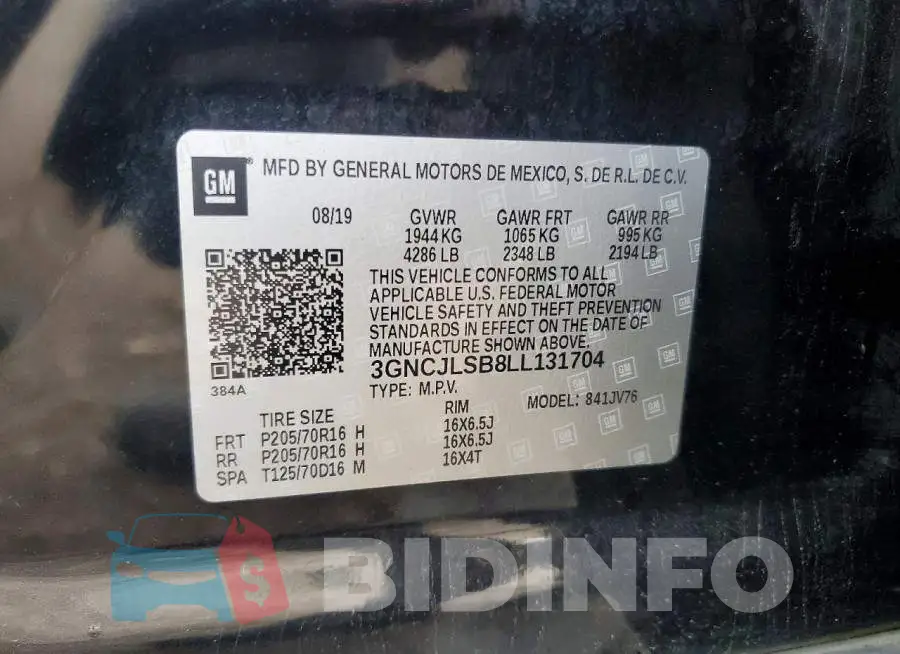 3GNCJLSB8LL131704 Photo# 13