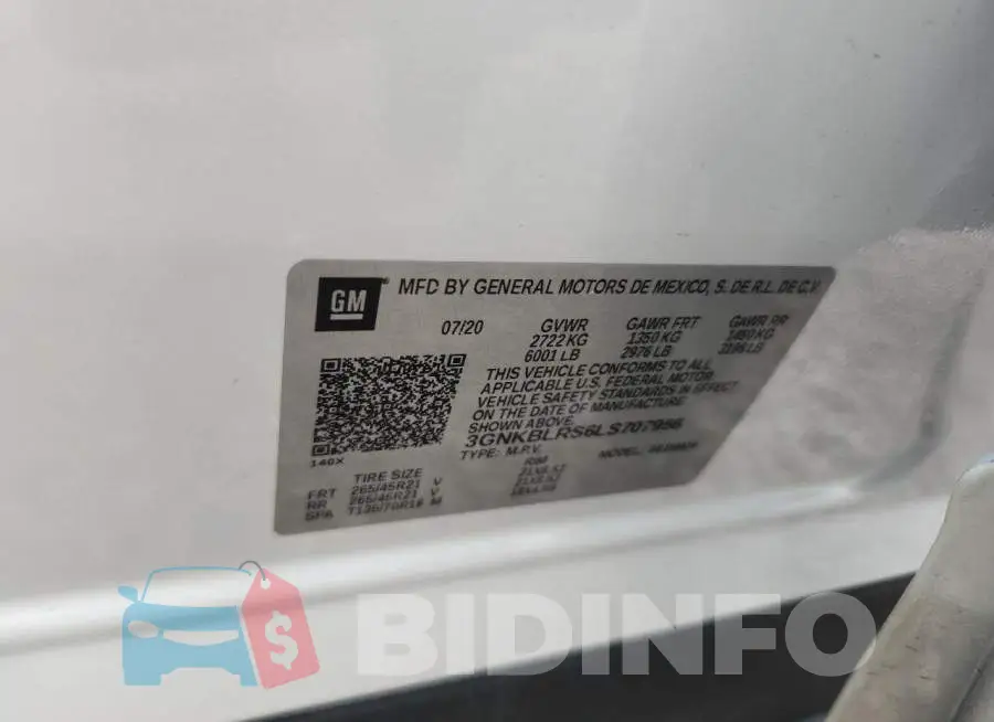 3GNKBLRS6LS707956 Photo# 13