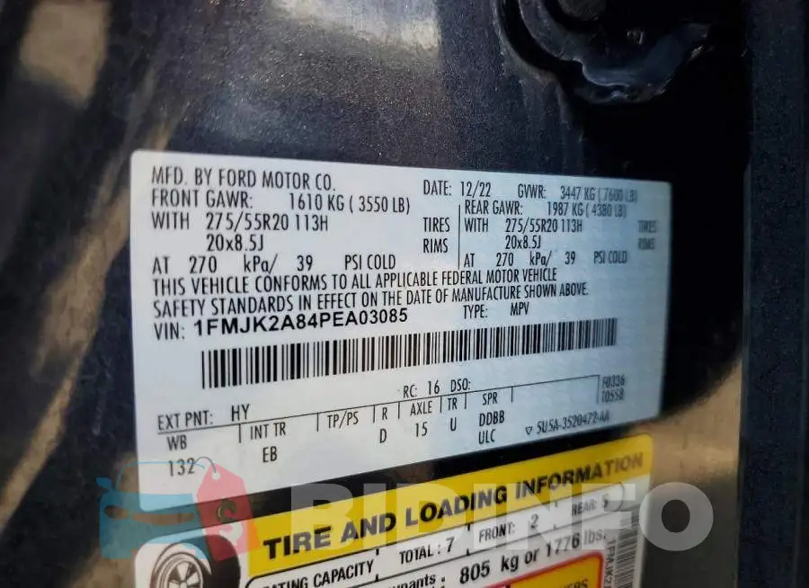 1FMJK2A84PEA03085 Photo# 12