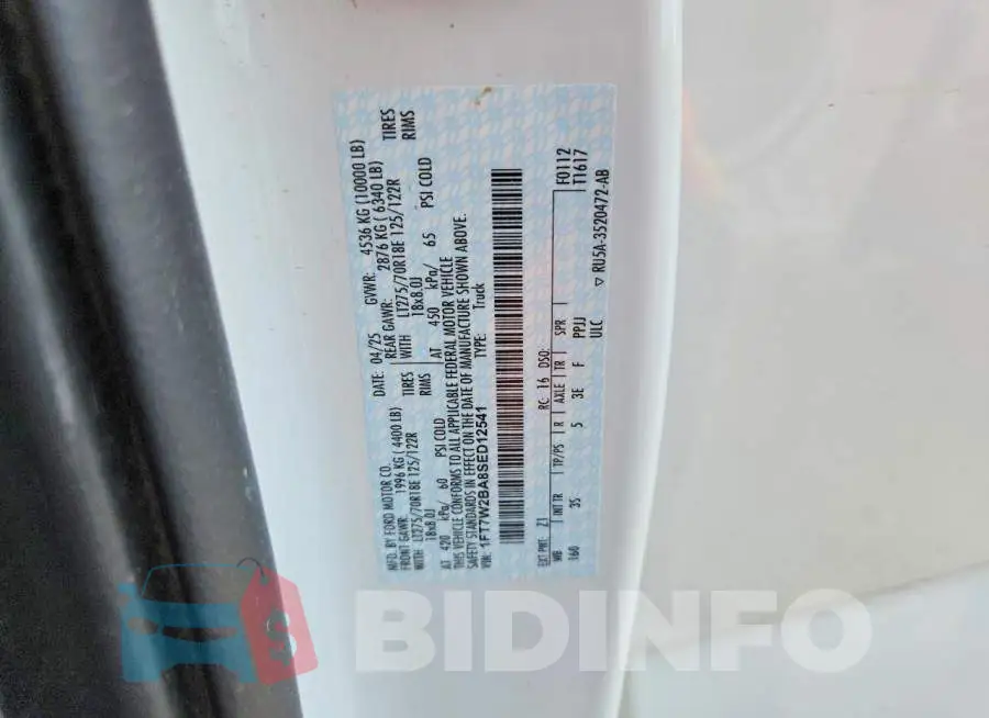 1FT7W2BA8SED12541 Photo# 12