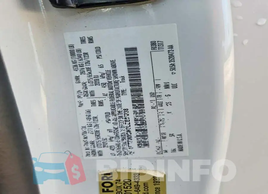 1FT7W2BN3LEE55238 Photo# 13