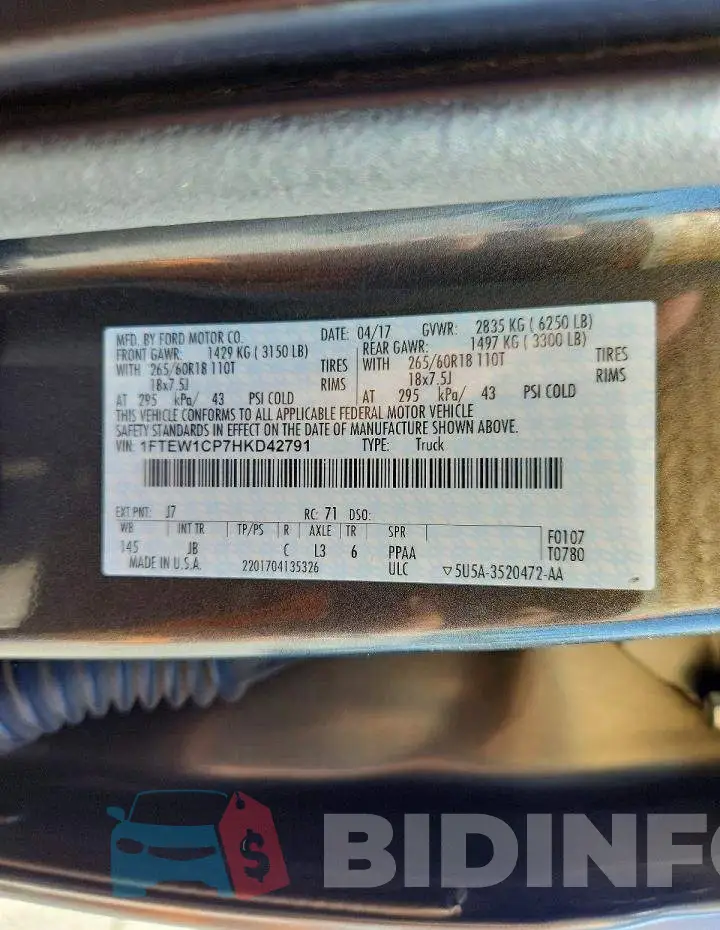 1FTEW1CP7HKD42791 Photo# 12