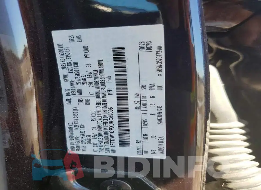 1FTEW1CPXJKC69096 Photo# 12