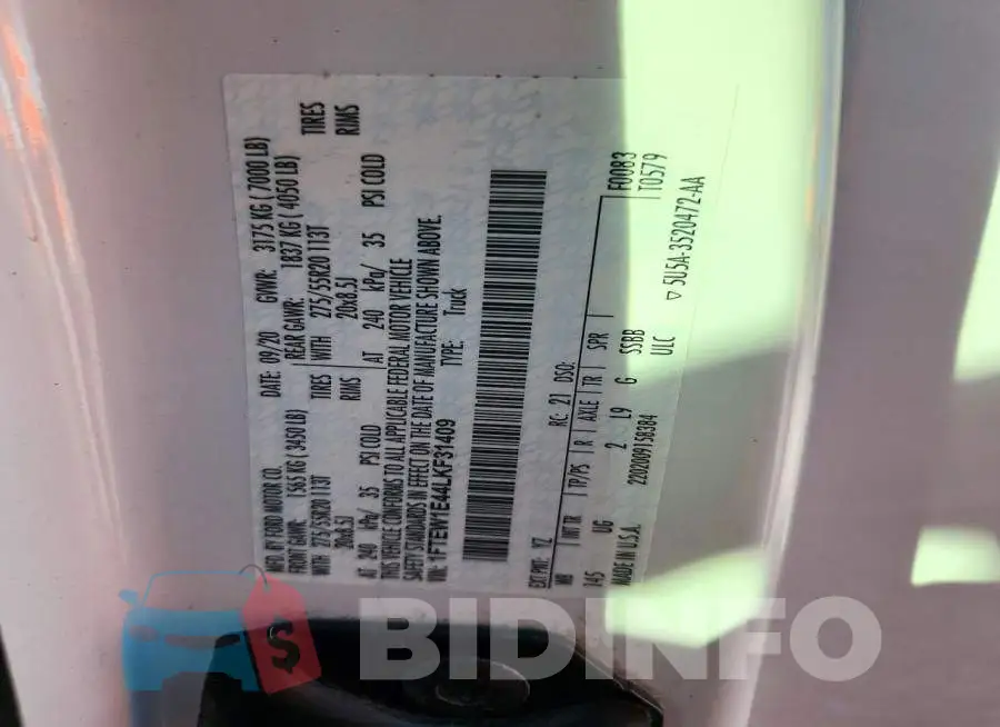 1FTEW1E44LKF31409 Photo# 12