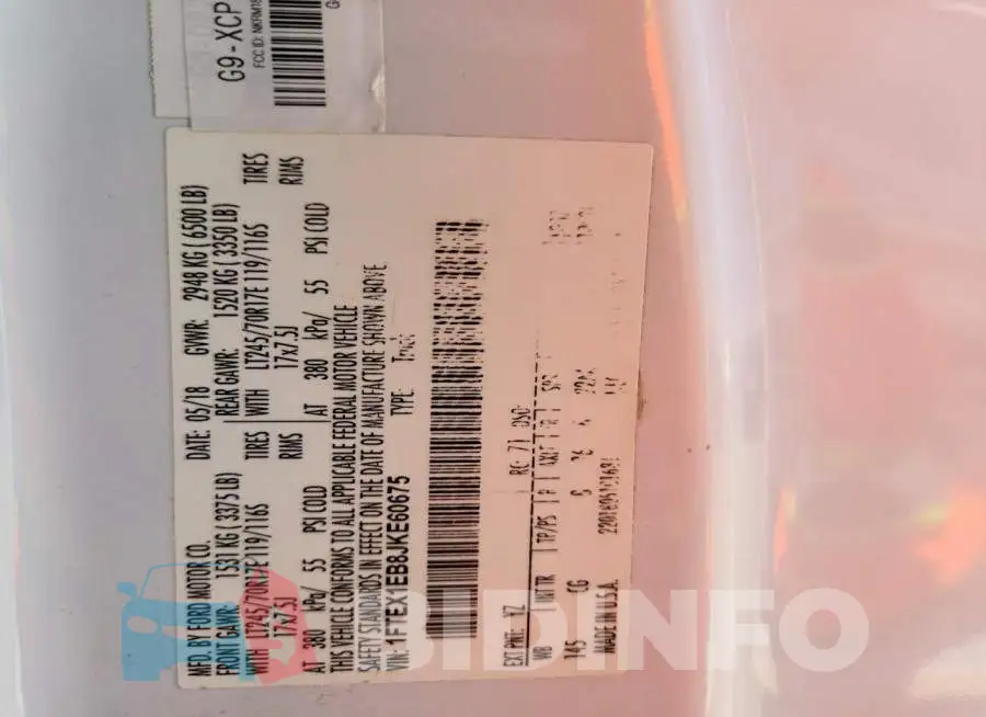 1FTEX1EB8JKE60675 Photo# 12