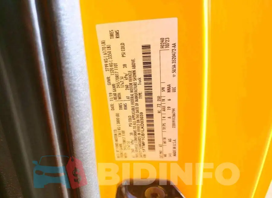 1FTMF1CB1LKD03039 Photo# 12