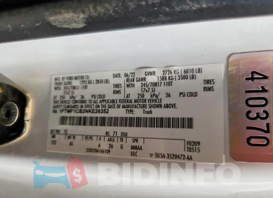 1FTMF1CB2NKE26352 Photo# 12