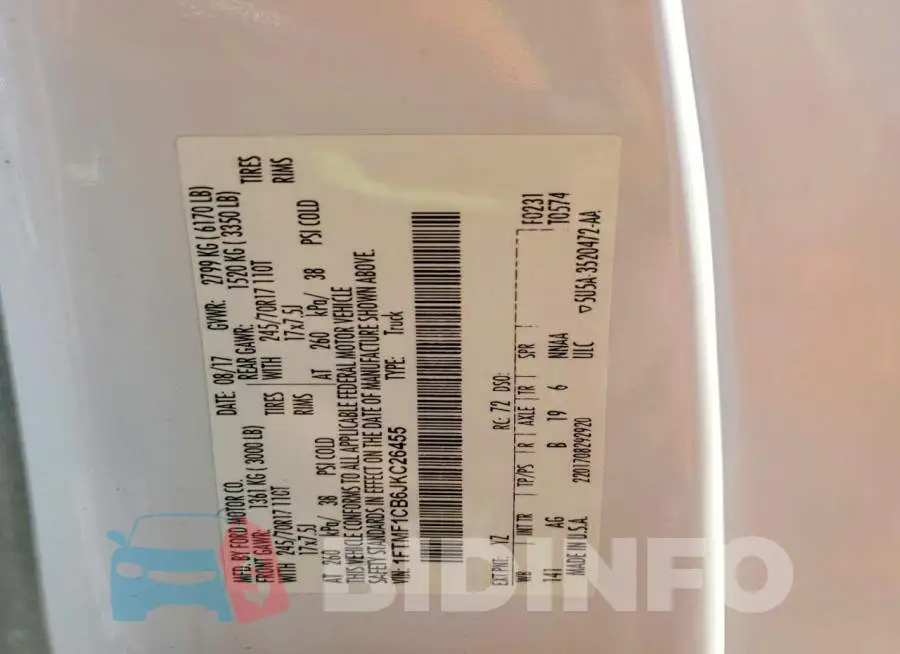 1FTMF1CB6JKC26455 Photo# 12