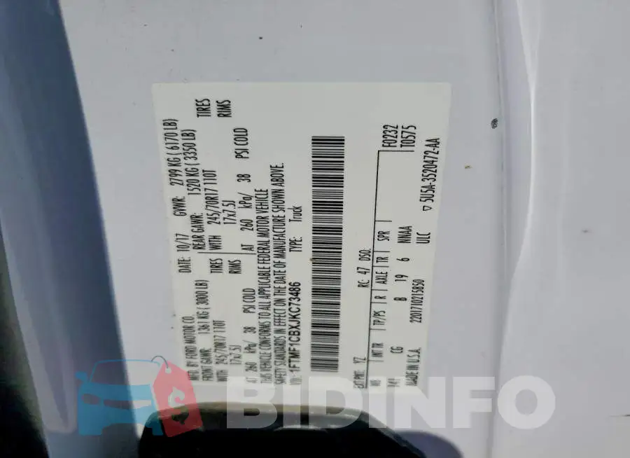 1FTMF1CBXJKC73486 Photo# 12