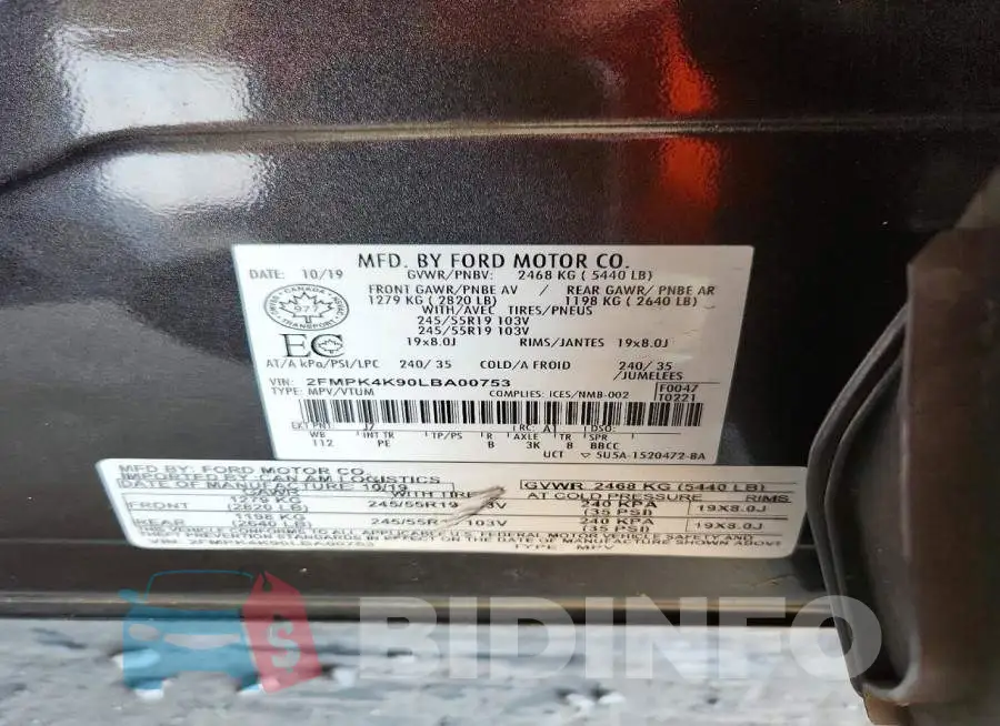 2FMPK4K90LBA00753 Photo# 12