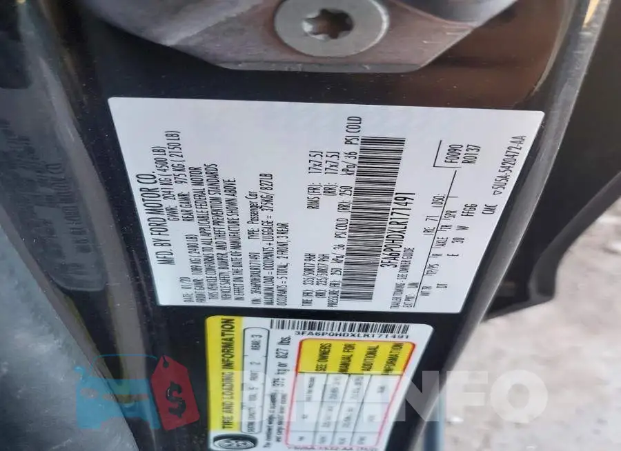 3FA6P0HDXLR171491 Photo# 12