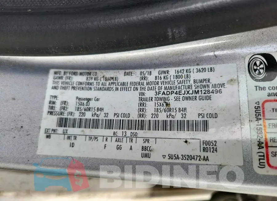 3FADP4EJXJM128496 Photo# 12