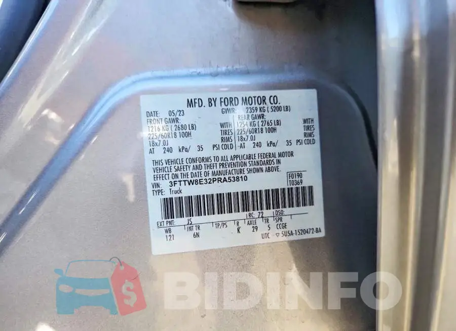 3FTTW8E32PRA53810 Photo# 12