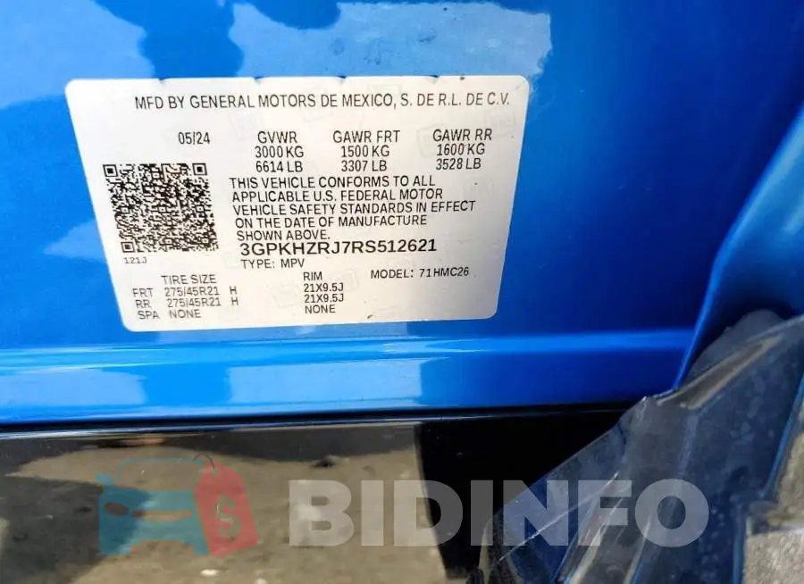 3GPKHZRJ7RS512621 Photo# 13