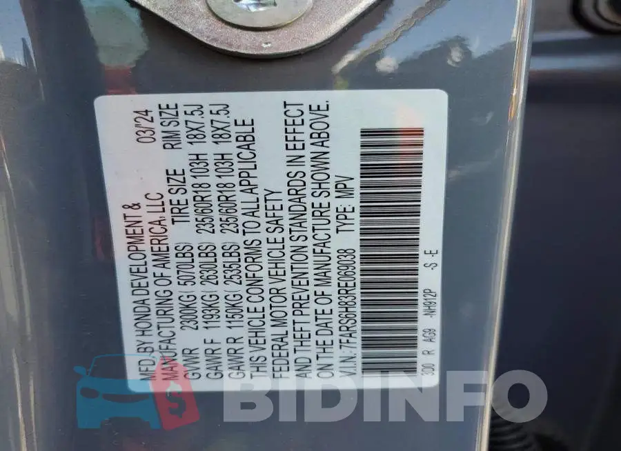 7FARS6H83RE069038 Photo# 13