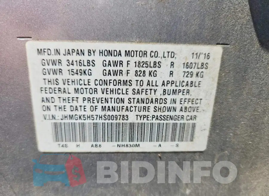 JHMGK5H57HS009783 Photo# 13