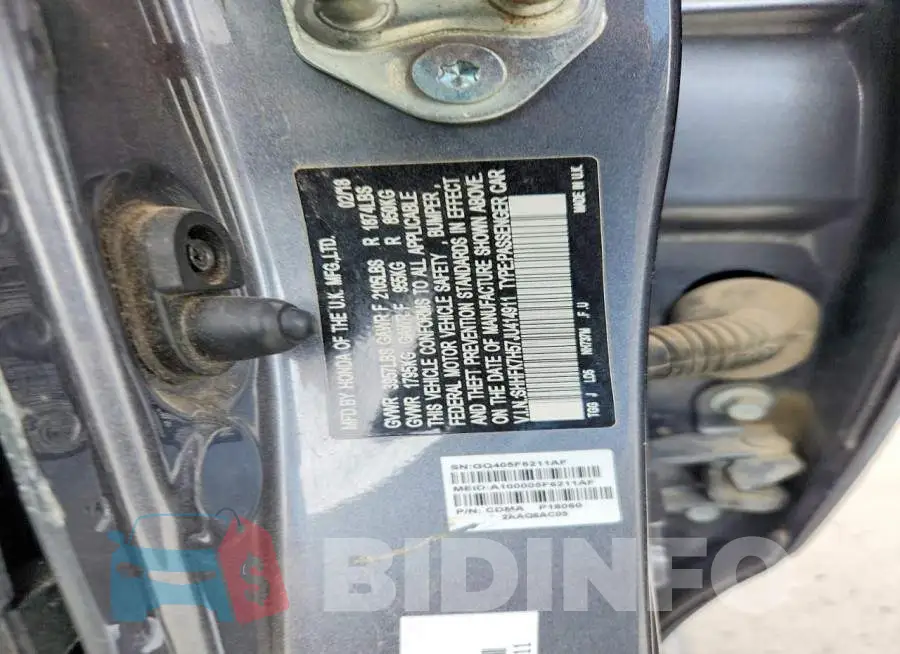 SHHFK7H57JU414911 Photo# 13