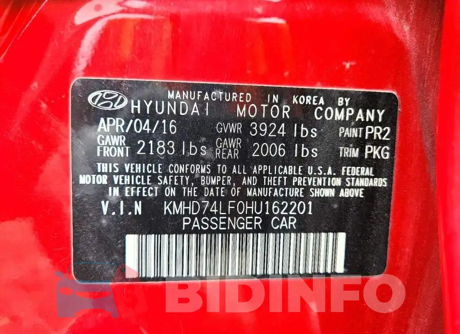 KMHD74LF0HU162201 Photo# 12