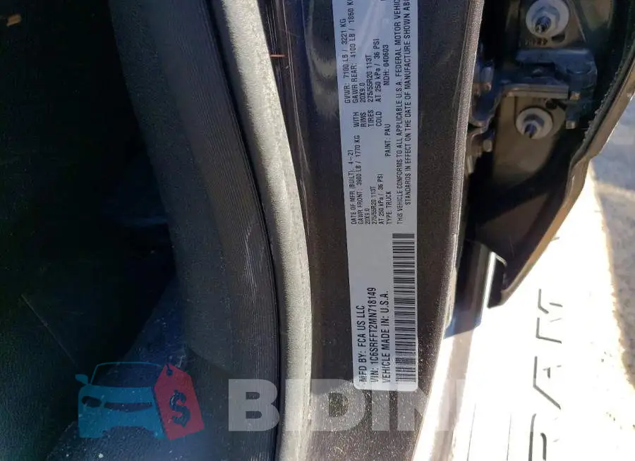 1C6SRFFT2MN718149 Photo# 12