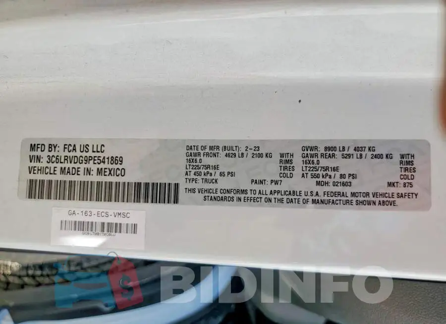 3C6LRVDG9PE541869 Photo# 14
