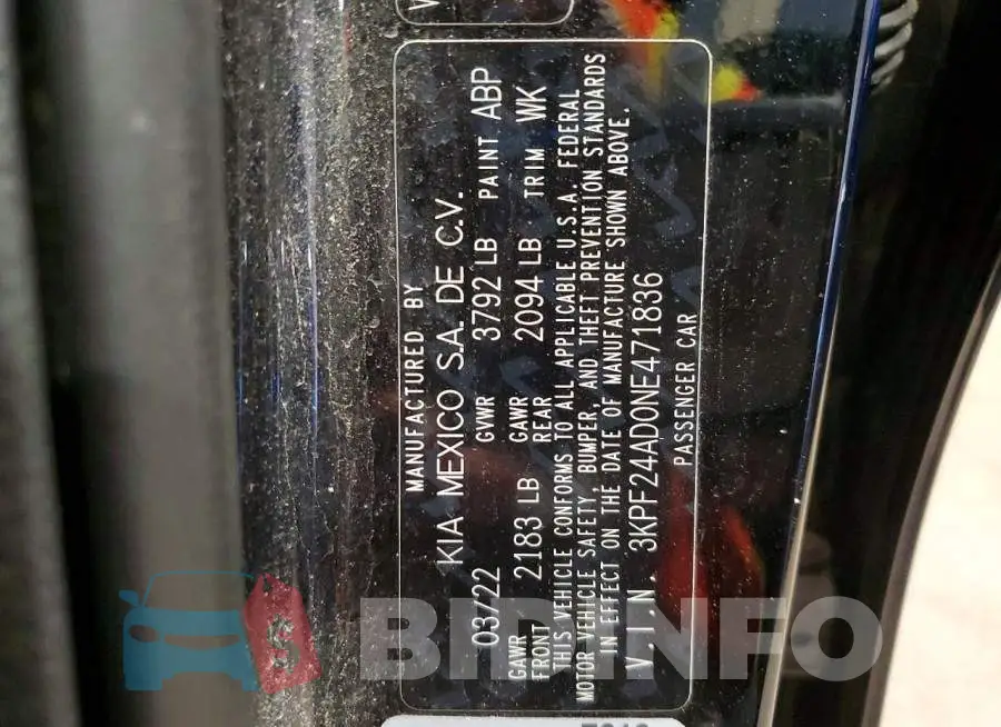 3KPF24AD0NE471836 Photo# 13