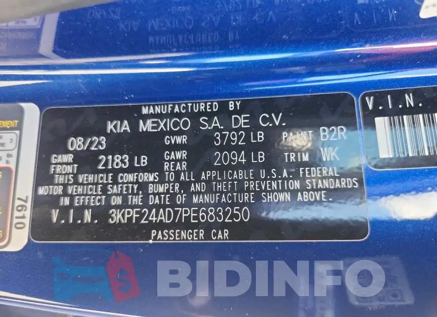 3KPF24AD7PE683250 Photo# 12