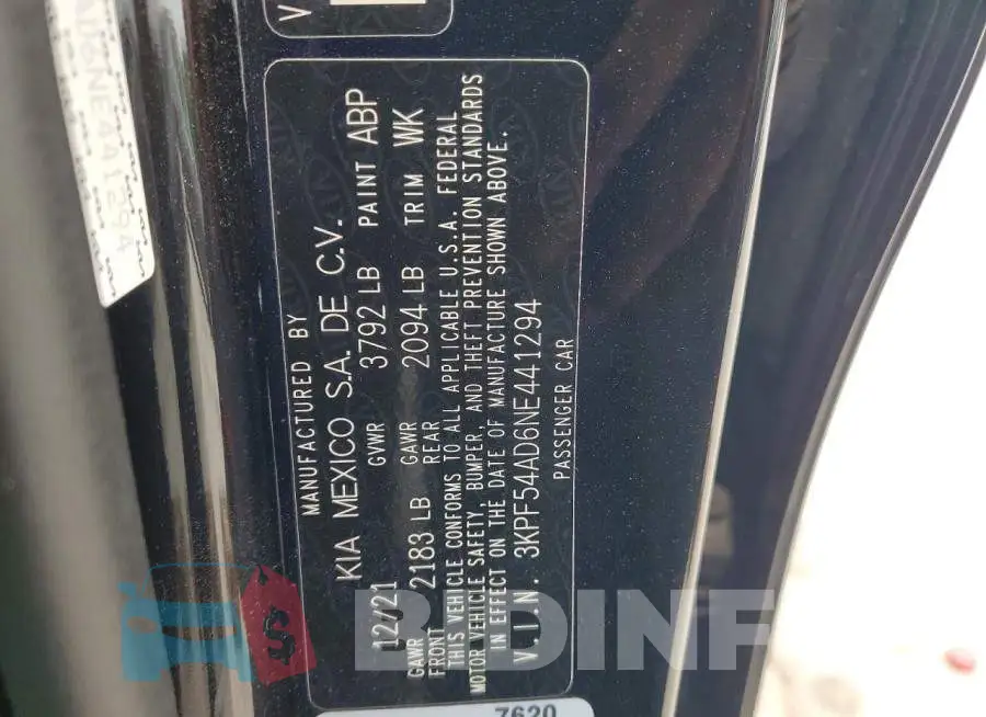 3KPF54AD6NE441294 Photo# 12